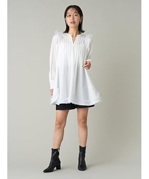 Amazon.co.jp: [セルフォード] チュールフリルAラインチュニック