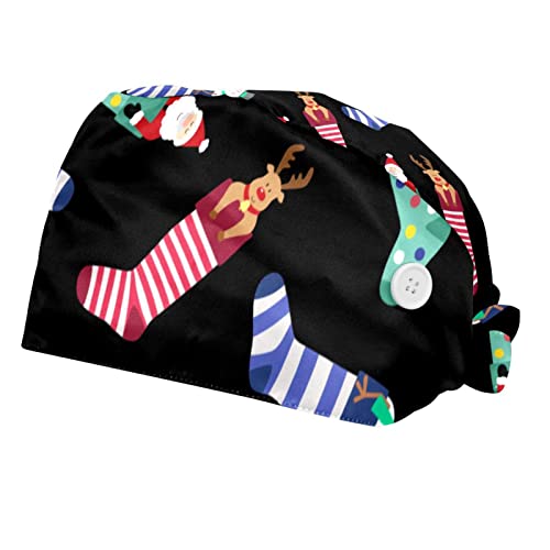 Chapeaux de Travail Noël 2 Pcs Casquette Unisexe Bonhomme de Neige et Cerfs