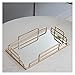 Tratto di stoccaggio Specchio Telaio Placcato Oro Scava Fuori Decorativo Soggiorno stoviglie organizzatore pomeriggio tè Torta (Color : Large)