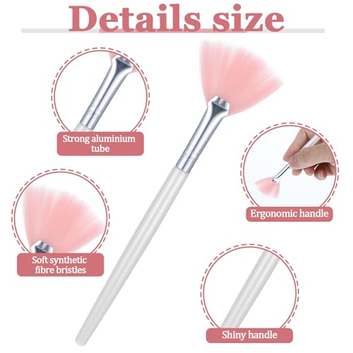 GEEHUA 10pcs Fan Facial Makeup Brushes - Image 4