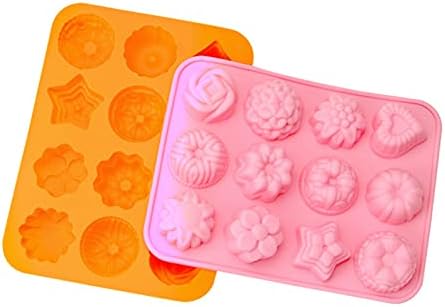 Miniatura 4 de Molde de silicona, 12 Células en forma de flor de la torta de moldes de silicona Mousse Helado de chocolate postre para hornear pasteles (1PC)