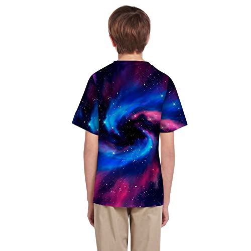 Camiseta de compressão sem mangas para meninas, roupas infantis, estampada, casual, galáxia, meninos