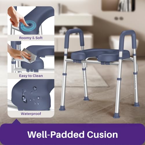 Image of KEKOY Toilet Seat Risers for Seniors, Adjustable Height Width, Fits Most