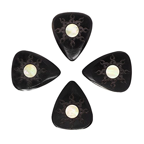 Médiators en ébène africain Soleil Tones sun-afe-4 anti-glisse pour jeu rapide