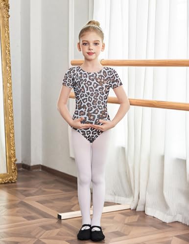 Image of Zaclotre Girls Gymnastics Leotards Crisscross Back Ballet Dance Outfits | Team Basic Leotard,Classic Short Sleeve,Hollow Back,High Stretch,Perfect Fit,Soft Cotton,Breathable,Ballerina Costume