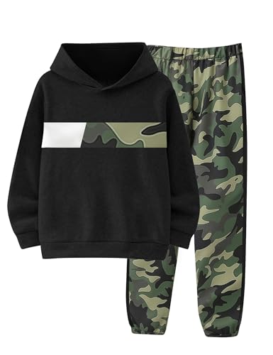 Boys 2-Piece Hoodie and Camouflage Pants Set