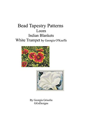 Bead Tapestry Patterns loom Indian Blankets White Trumpet by georgia o'keefe