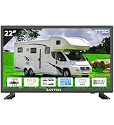 Antteq AE22F5C-T21 Téléviseur 22 Pouces (55 cm) 2K D-LED avec 12V – sans Smart TV, Triple Tuner D...