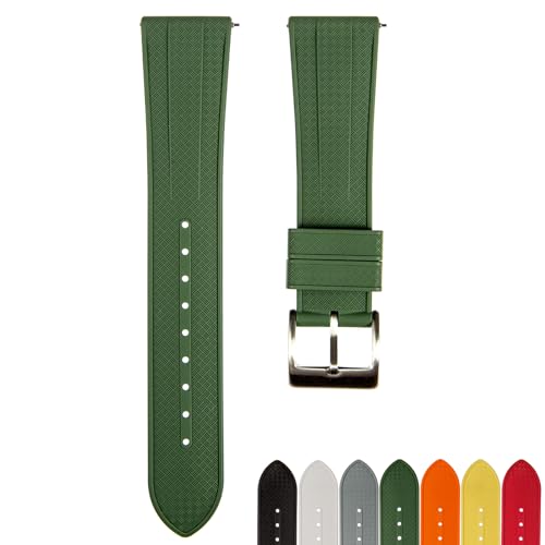 Bracelet de montre caoutchouc FKM fluoré étanche 20 mm 22 mm