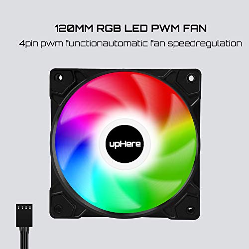 upHere 120mm SYNC ARGB LED Silenziosa Ventola del Case Dispositivi di Raffreddamento di Caso e Radiatori Elevato Flusso d'Aria SR12-07-5