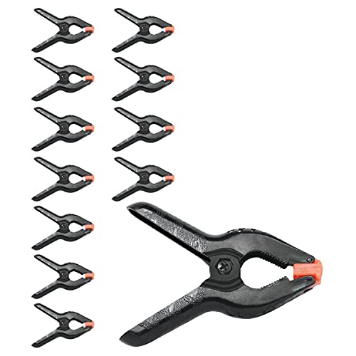 Julius Studio [12 PCS] Photography Backdrop Support Spring Clamp for Background Muslin, Canvas, Paper, Chromakey Screen, Heavy Duty Clip, Photo Studio, JSAG253
