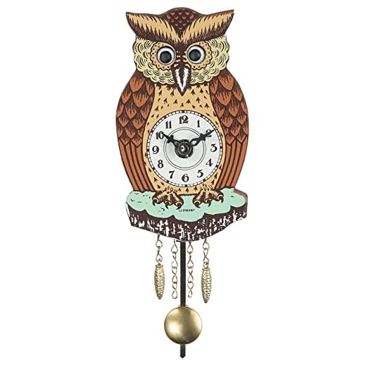 201QP Engstler Battery-Operated Clock-Mini Size-4.5" H x 2.75" W x 1.75" D, Brown