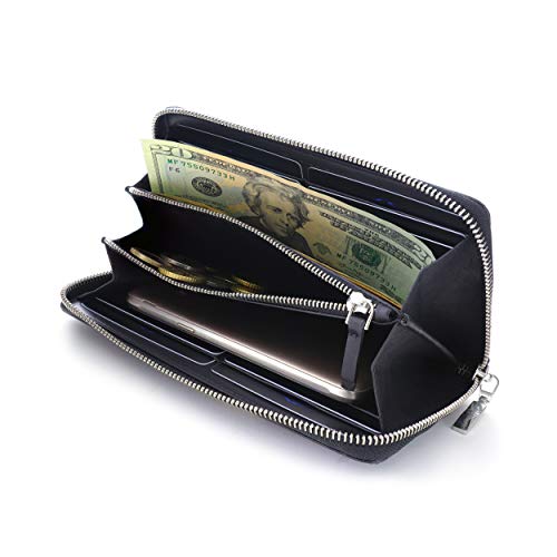 ColdFire Accordion Zip Around RFID Wallets for Women Clutch for Day or Night4