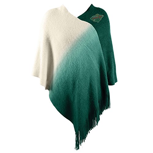 Littlearth NHL Minnesota Wild Dip Dye Poncho, Green, One Size Fits Most