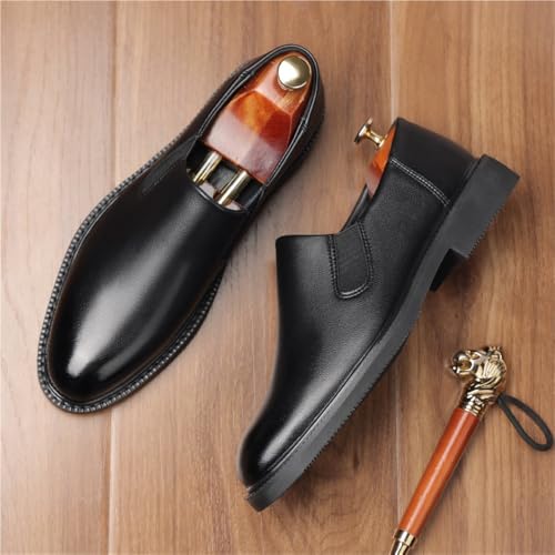 Men's Spring Simple Trendy Slip On Loafers Casual Driving Shoes Lightweight Leather Shoes for Middle Aged Dad Comfortable Fashion Footwear4
