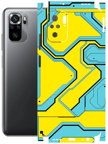 Image of AtOdds - Full Body Back Screen Guard Protector Film - Lamination Wrap Skin Sticker Compatible with REDMI Note 10 | Scratchproof Matte Finish (YellowLane)