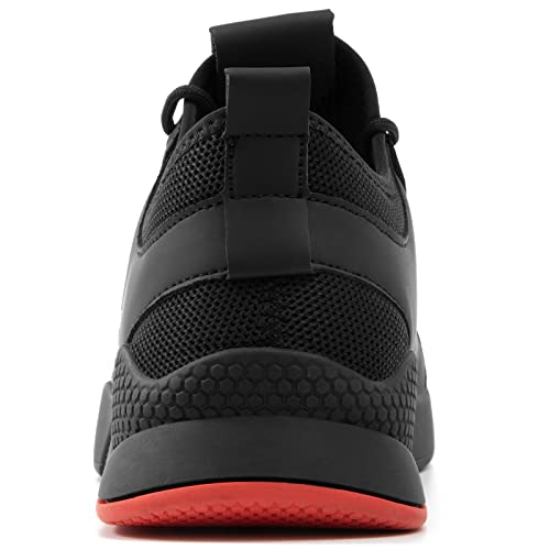 Suadex Steel Toe Shoes For Men Women Lightweight, Work Shoes Indestructible Slip-On Breathable Safety Shoes For Construction Black #TOP7