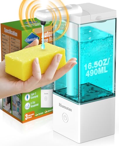 Automatic Soap Dispenser Touchless, Rechargeable Hand Soap Dispenser with 3...