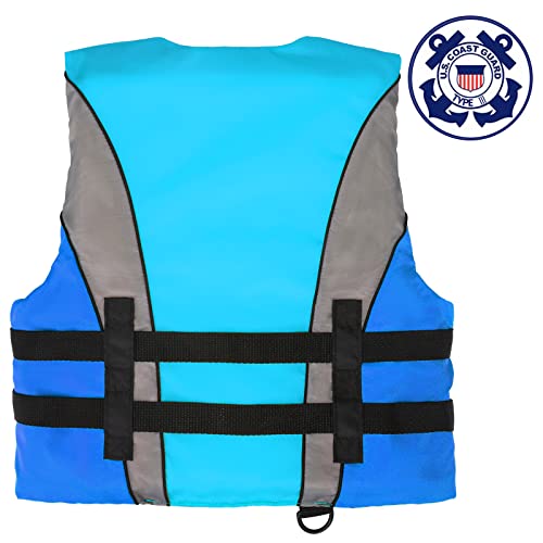 Image of Leader Accessories USCG Approved Life Jacket Vest for Youth 50-90 lbs