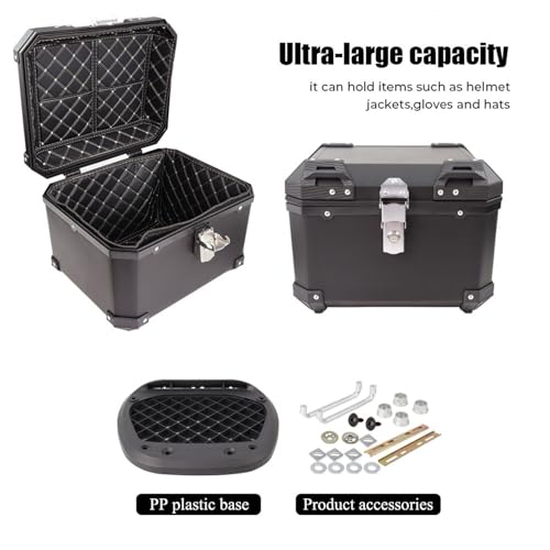 Caja para casco de motocicleta 45 L universal de ABS para equipaje 3