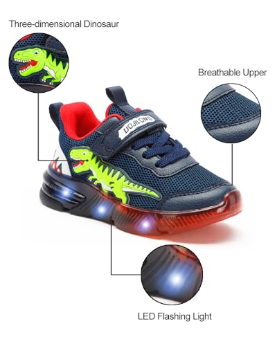 Boys Girls Dinosaur Fashion Light Up Shoes Toddler and Little Kids Sneakers2