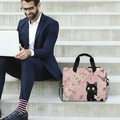 Funda portátil para laptop 15.6" flores y gato miniatura 3