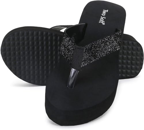 Image of TWOSOFT Women Stylish Women Slippers Lightweight Comfort Fancy Flip Flops