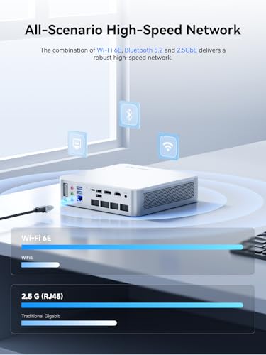 Image of MINISFORUM Mini PC M1-1390 with Intel Core i9-13900HX 16GB DDR4 500GB SSD | Mini Computer CPU(24C(16E+8P) /32T, up to 5,4 GHz),Triple Display with HDMI 2.1 /DP /Type-C, 5X USB Ports, WiFi 6E,Bluetooth 5.2