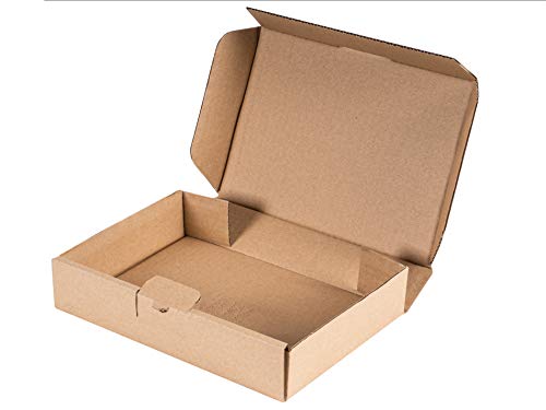 MBK A5 Lot de 50 cartons d'expédition en carton 230x160x50mm format A5 Marron Carton Emballage Pack Boîte Expédition Document Boîte Boîte De Transport Petit Paquet… Cover