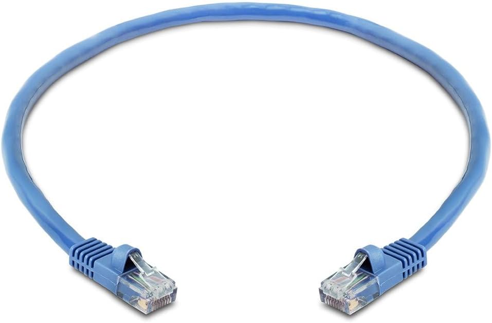 Cmple - 50 Pack Cat 5e Ethernet Cable 1.5 ft 1Gbps Cat5e Patch Cord with RJ45 Connectors 350MHz Internet Cables for Computer, WiFi Router, Modem - Blue