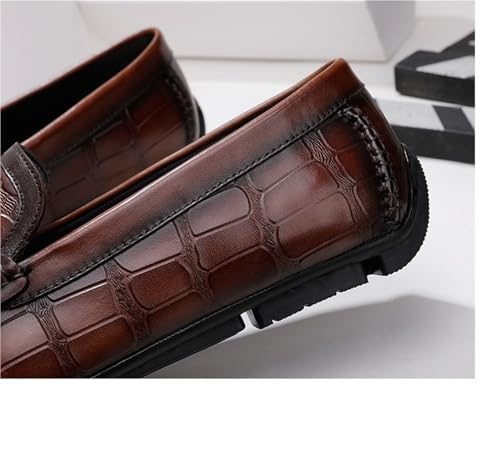 Lightweight Fashion Mens Loafers Solid Color Stone Pattern Tassel Driving Loafers Anti-Slip Flat Heel4