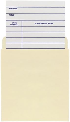 The Library Store Classroom and Library Book Pocket Book Card Combo Pack 500 Each per Package