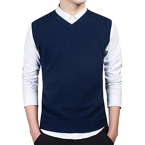 Pull sans Manches MANBOZIXi Bleu XL Cover