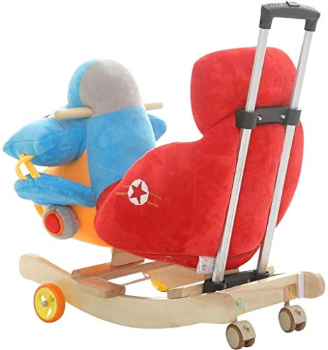 ZHANGYUEFEIFZ Schaukelpferd Plüsch Schaukeltier Pferd Rocking Horse Kinderstuhl Baby Trojanspielzeug Geschenk Nette… – Bild 4