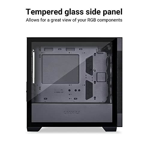 Image of LIAN LI High Airflow Micro ATX PC Case, RGB Gaming Computer Case, Mesh Front Panel Mid-Tower Chassis with 2x140mm ARGB PWM Fans Pre-Installed, Tempered Glass Side Panel (LANCOOL 205M MESH, Black)
