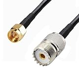 DHT Electronics Yaesu Kenwood Handheld to PL259 Cable SMA Male to UHF SO239 Connector, 3 Feet