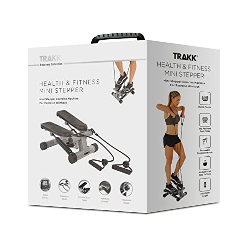 Image of TRAKK Fitness Mini Stepper - Stair Stepper for Home, Exercise Step Platform, Workout Equipment with Resistance Bands