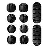 【Duradero y duradero】 Construidos con los más altos estándares, nuestros clips para cables cuentan con un adhesivo de larga duración para sujetarlo fuerte y mantener el desorden fuera de su escritorio.