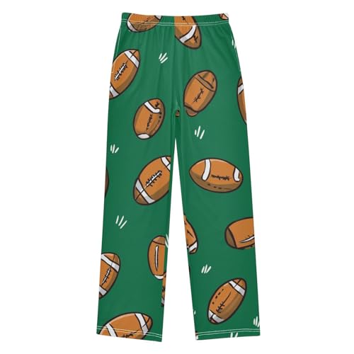 ZZXXB Footballs Boys Long Pants Soft Trousers Elastic Waist Kids Lounge Bottoms with Pockets S-XL