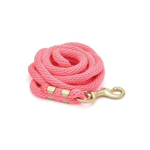 Image of Weaver Equine Performance Lead Rope, Lime Zest, 8' Horse Value Rope with Brass Plated 225 Snap, Soft Comfort Grip, Barn Horse Tack for Daily Use