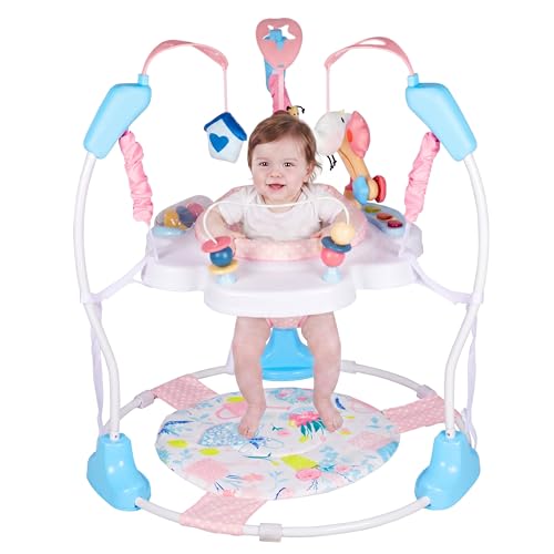 Image of Furmubei Baby Activity Center, 3-in-1 Baby Jumper, Infant Activity Center with 360° Rotating Seat, Music, Lights, 3 Adjustable Heights, Infant Activity Jumper for 6+ Months JP2402