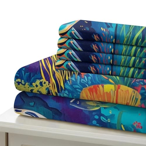 Housse de couette 260x220 dauphin en microfibre douce avec zip solide - 6