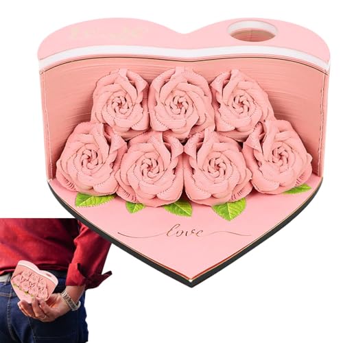 Bloc de notas de flores en relieve de papel un regalo romántico y original para mujer