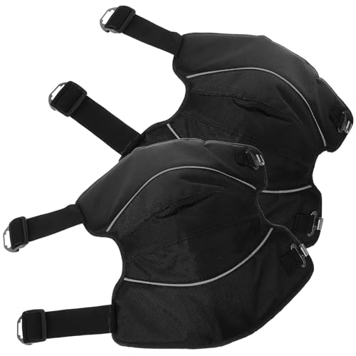 iplusmile Rodilleras Protectoras para Motociclistas Ajustables Bandas Elásticas de 34 CM en Tela Oxford Resistente al Viento 2 Piezas para Ciclismo y Paseos en Moto Equipo de Protección