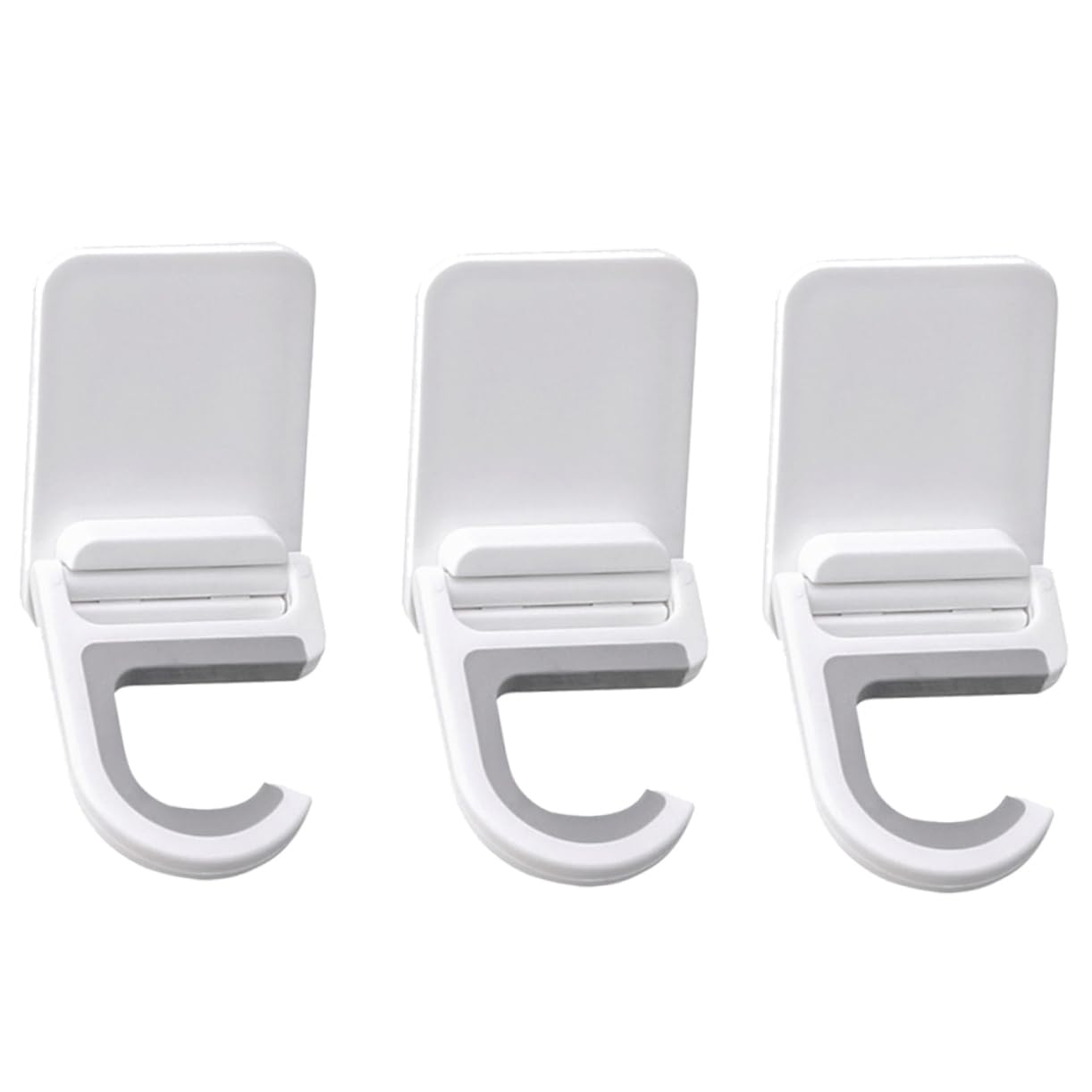 MAGICLULU3pcs Wall Mop Hook Wall Hanging Hooks Folding Hanging Mop Hook Wall Hanger Hooks Wall Mount Hooks Bin Organizer Broom Adhesive Mop Holder Punch- Hook Jumbo White