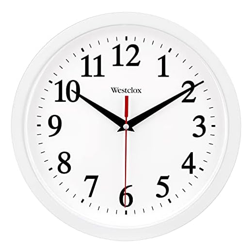 Westclox 461761 Basic Wall Clock, 10", White