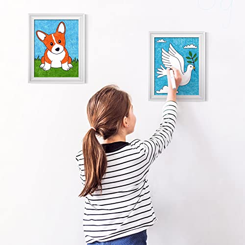Ksroecud 8.5X11 Kids Artwork Frame For Kids Artwork Changeable, Front-Opening, Tempered Glass, Child Artwork Frame With Storage(1Pack,White) #TOP4