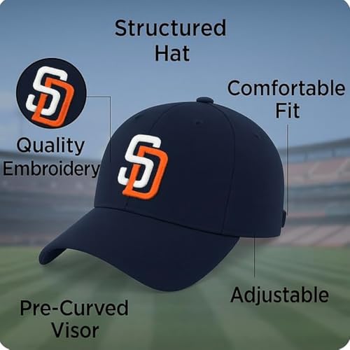 Gorra ajustable azul marino para niños San Diego miniatura 5