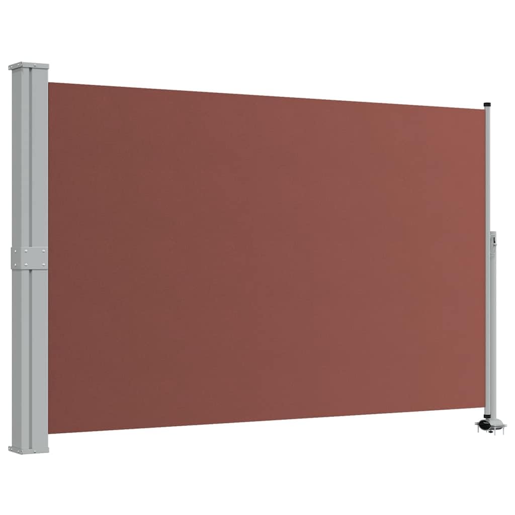 vidaXL Patio Retractable Side Awning Outdoor Garden Terrace Balcony Privacy Screen Blind Sunshade Windbreak Windscreen 160x300cm Brown