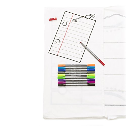 Eatsleepdoodle Kids Gift Bundle – Color In Set Of 2 Pillow Cases In Designs Doodle Notebook And United States Map, 10 Washable Markers Included With Each Kids’ Pillow Case #TOP6